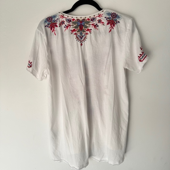 Jonny Was Embroidered White Tunic Top - Picture 3 of 3